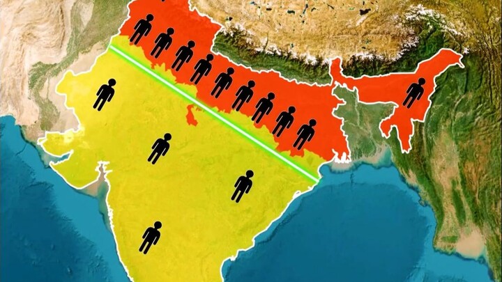 ทำไมชาวอินเดียถึง 50% อาศัยอยู่ทางเหนือของเส้นนี้?