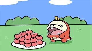 [Q version Pokémon] Charizard was caught eating an apple