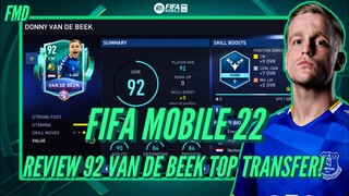 FIFA Mobile 22 Indonesia Review Player | Review 92 Van De Beek! Midfielder EPL Attributes Lengkap?!