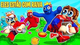 Deixei os Rainbow Friends com Muita Raiva Roubando a Comida deles🤭 Roblox