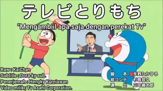 Doraemon - Mengambil Apa Saja dengan Perekat TV (Sub Indo)