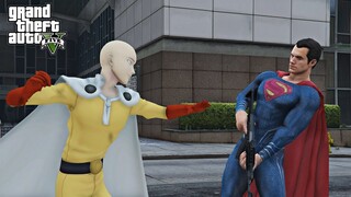 เห้ย!!! นี้มัน  ไซตามะ vs  Superman ใครจะชนะ ?  EP 11 - [ GTA 5 เอ๋อเหรอ ]