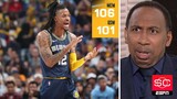 ESPN's Stephen A. "appalled" Ja Morant scores 47 pts as Grizzlies defeat Warriors 106-101 in Game 2