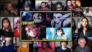 Tanjiro Vs Daki [ Entertainment District Arc ] EP 4  Reaction Mashup || Demon Slayer - Season 2 Ep11