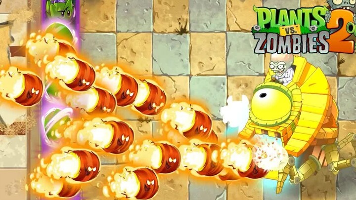 PVZ 2 Fusion – Dartlet Artichoke Firing Other Plants’ Bullets vs. Sphinx Terminator