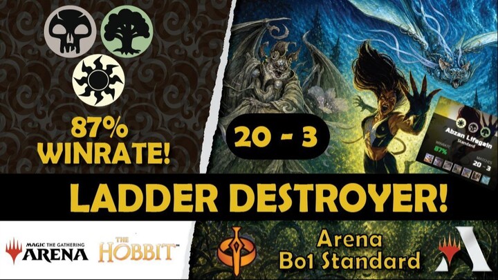 I Went 20–3 With Abzan Lifegain... 87% WIN RATE! Crushed the ladder to Mythic!🔥 #mtg #mtgarena #sta