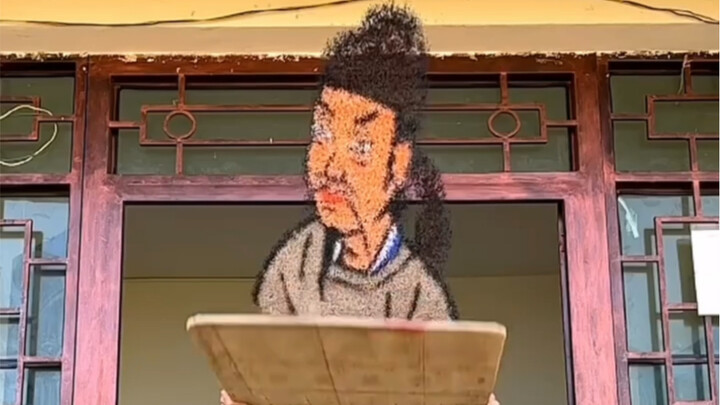 Creative Pebble Shaking Painting: Poets Li Bai and Su Shi