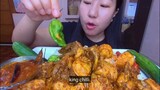 Chicken potato curry Mukbang || ( 煮鸡 ,鬼椒 )