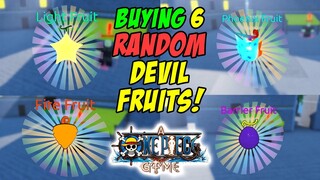 Buying 6 Random Fruits in A One Piece Game