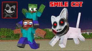 Monster School :SMILE CAT HORROR CHALLENGE - FUNNY MINECRAFT ANIMATION