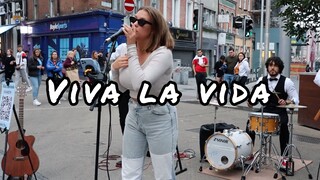 【艾莉AllieSherlock】爱尔兰街头演唱Coldplay《Viva la vida生命万岁》现场气氛很好