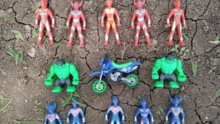 Mencari Mainan Anak Kecil Ultraman Zero, Ultraman Cosmos, Dan Ultraman Tari Hilang Di Sawah