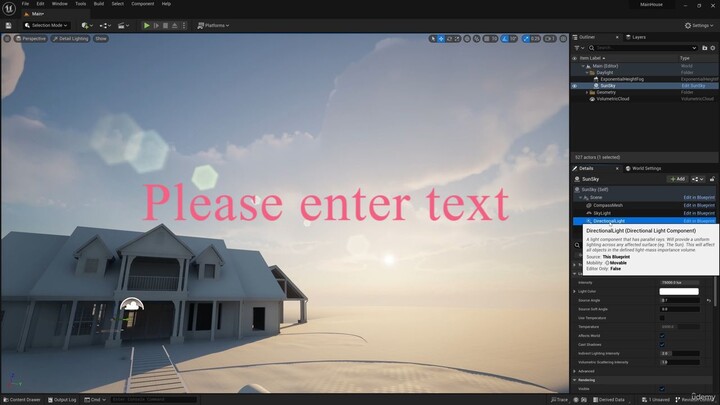 02 Unreal Engine - 004 thủ tục và HDRI mây