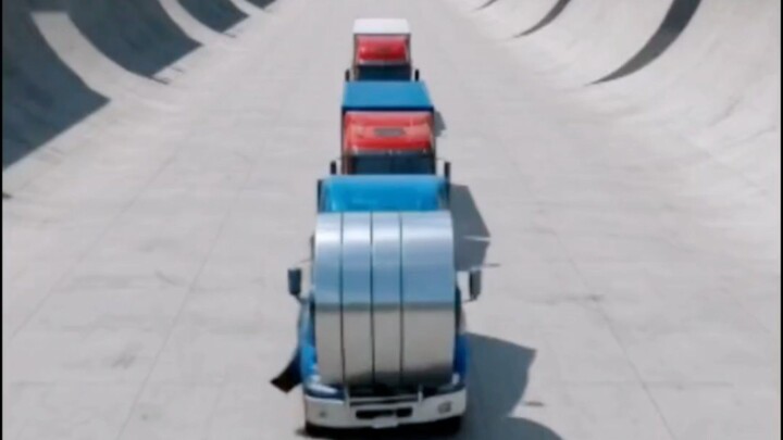 Metal Roller vs 2 Trucks 😱🔥 | Insane Crushing Challenge