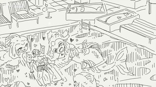 In order to feed the mermaids caught at the stall, he had to work hard to become a talented entrepre