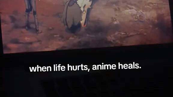 When life hurts, anime heals.