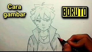 Cara gambar boruto anime boruto