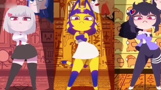 Egyptian cat triple happiness!