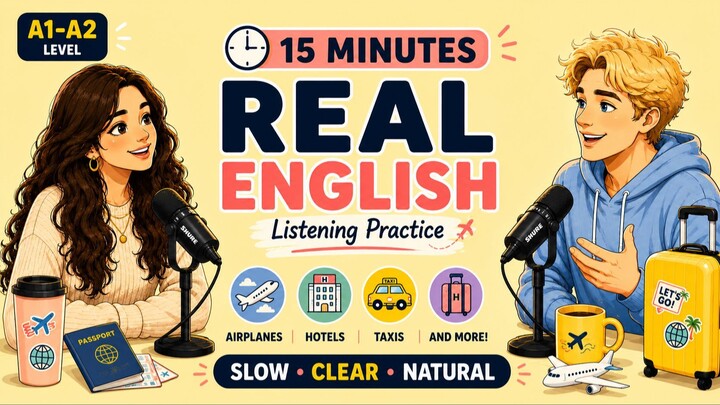 旅行英语真实对话：机场+酒店+打车 | Real English Conversation