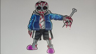 How To Draw insanity sans Undertale Thử Thách chế insanity sans