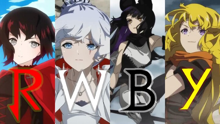 Các Thành Viên Đội RWBY (Ruby Rose - Weiss Schnee - Blake Belladonna - Yang Xiao Long)