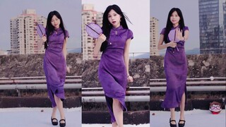 当萌妹zi换上旗袍~千里邀月