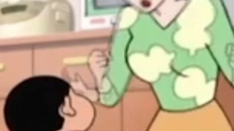 crayon Shinchan bertemu dengan ibu
