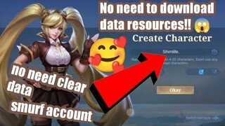 how to create new mobile legends account without download resources 2023..