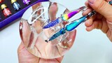[DIY]Sử dụng Venezianische Glasfeder để nhuộm miếng slime trong suốt