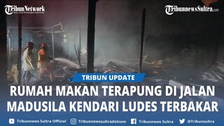 Kebakaran Rumah Makan Terapung di Jalan Madusila Kendari Sulawesi Tenggara, Ludes Terbakar