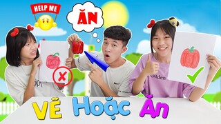 Thử Thách Vẽ Hoặc Ăn | Họa Sĩ Nhí Đại Chiến ♥ Min Min TV Minh Khoa