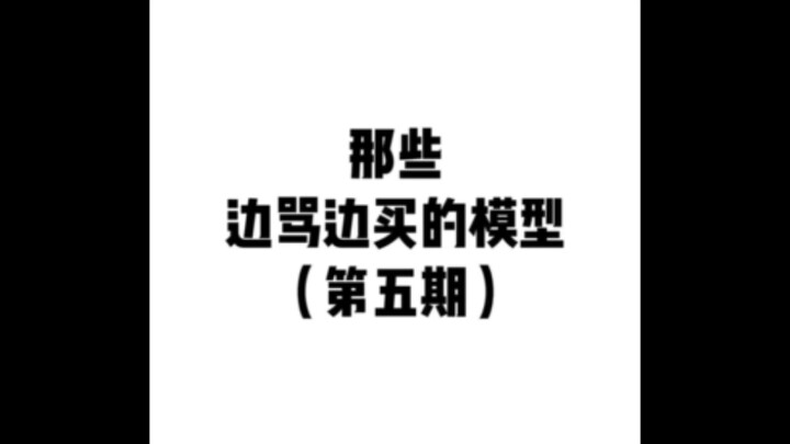 那些边骂变买的模型第五期