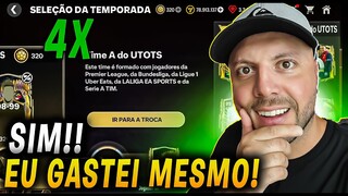 METI o LOCO mesmo!! Gastei meu PONTOS utots 4x no pack open FC mobile 24!!