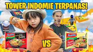 CHALLENGE LEIKA VS TOMPEL 🤓❤‍🔥🤨 INDOMIE CHALLENGE TOWER [ROBLOX INDONESIA]