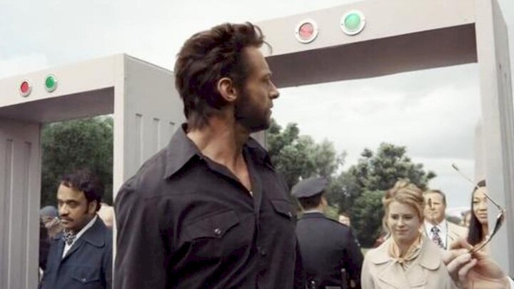 Wolverine went through security check, but the alarm didn't go off. He smiled and said: This thing i