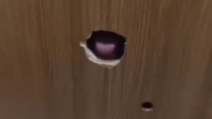 There’s vomiting behind the wall