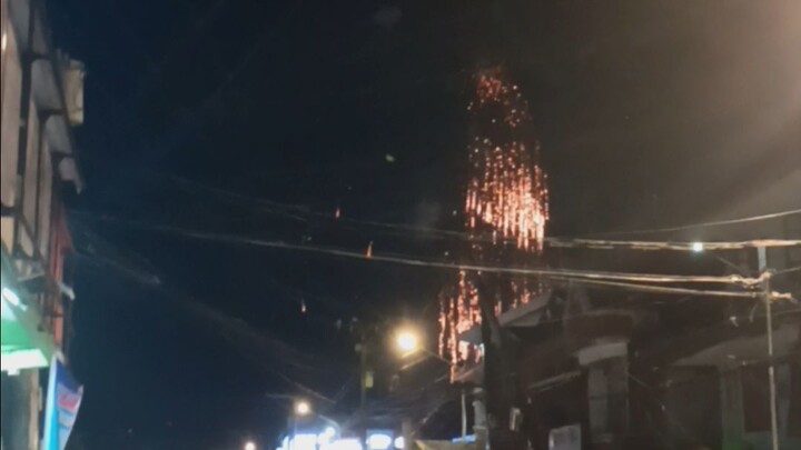 fireworks in baybay city