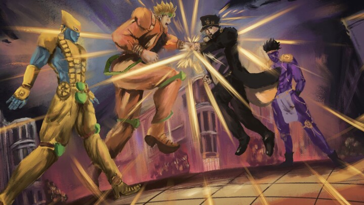 jojo内裤都被打烂了之最强替身的对决 世界VS白金之星