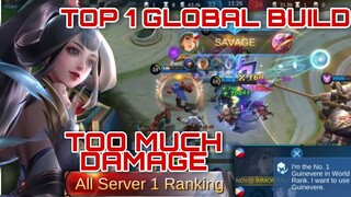 GUINEVERE BEST BUILD 2021 | TOP 1 GLOBAL - IMMORTAL! | SAVAGE | TOO MUCH DAMAGE | EMBLEM SET | MLBB