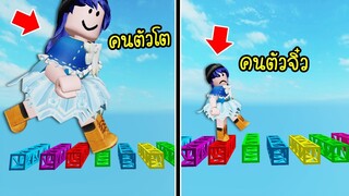 เล่นด่านกระโดด..เป็นคนตัวโตหรือตัวจิ๋วแบบไหนกระโดดเก่งกว่ากัน! | Roblox Grow Obby