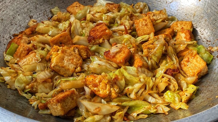40 Pesos Tipid Budget Ulam Recipe! Masarap na luto ng Repolyo. Stif Fry Cabbage with Tofu