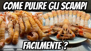 Come pulire scampi facilmente? | how to clean Dublin prawns?