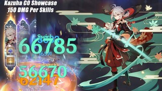 Kazuha Lv 90 Talents 7-7-7 & Freedom-Sworn R1 Damage Showcase - Best Luck Ever