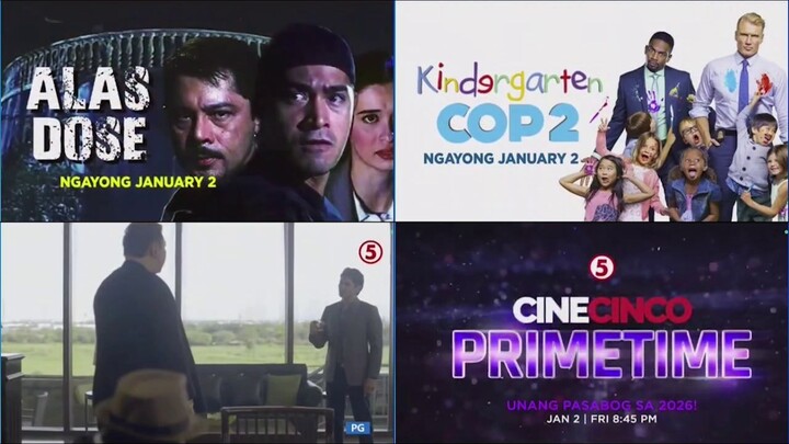 TV5 Commercial Break January 02, 2026 (Friday) (CIne Cinco Primetime Gonburza)