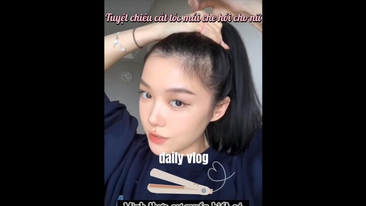 Tuyệt chiêu cắt tóc mái che cho nữ