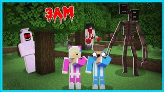 MIPAN & ZUZUZU Masuk Ke Hutan Penuh Hantu Di Minecraft! DI JAM 3 MALAM!