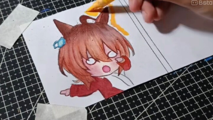 Coloring AGNES tachyon Chibi dari Uma musume [ Simple art ] (≧▽≦)🍫