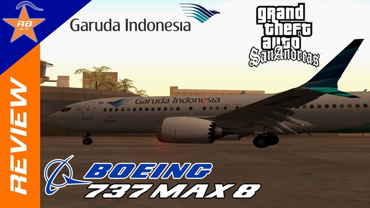 Review Mod GTA SA Pesawat Garuda Indonesia Boeing 737 MAX 8