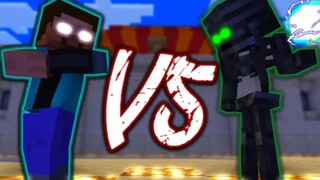 MC Monster Academy Animation丨him VS Wither Skeleton (Wither Brother)丨Minecraft Animation