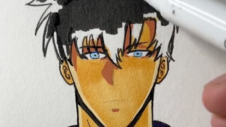 Cara gambar sung jinwo solo leveling untuk pemula
